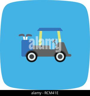 Vector Golf Cart Icon Stock Vector