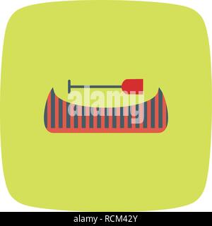 Vector Canoe Icon Stock Vector
