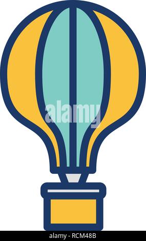 Vector Air Balloon Icon Stock Vector