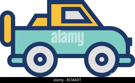 Vector Jeep Icon Stock Vector
