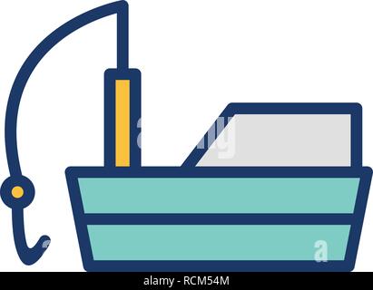 Vector Fishing Boat Icon Stock Vector