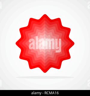 Abstract star icon. Vector illustration. Red star isolated on light background. Stock Vector