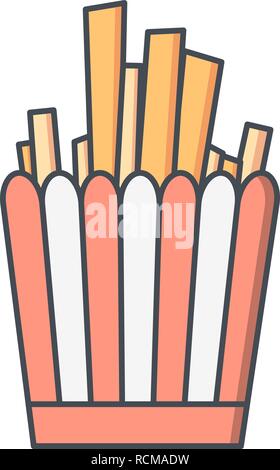 Vector French Fries Icon Stock Vector