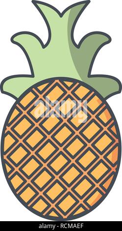 Vector Pineapple Icon Stock Vector