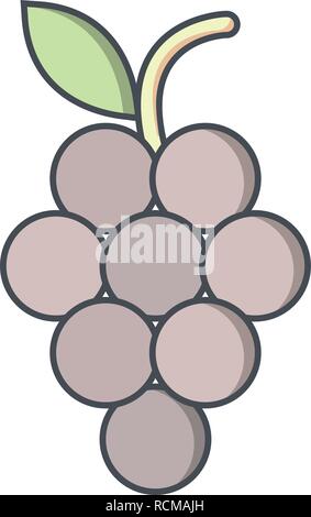 Vector Grapes Icon Stock Vector