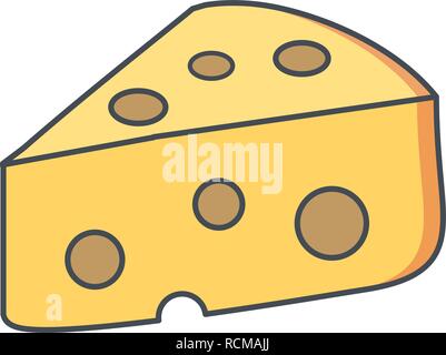 Vector Cheese Icon Stock Vector