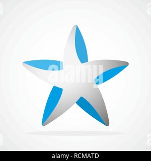 Star icon in flat design. Vector illustration. Star icon on light background. Stock Vector