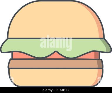 Vector Hamburger Icon Stock Vector
