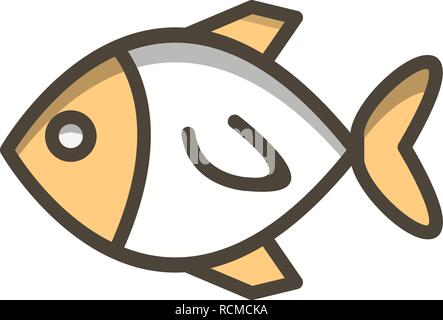 Vector Fish Icon Stock Vector