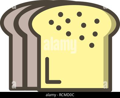 Vector Bread Icon Stock Vector