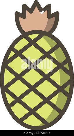 Vector Pineapple Icon Stock Vector