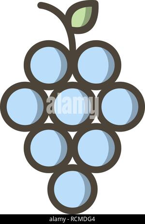 Vector Grapes Icon Stock Vector