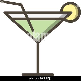 Vector Cocktail Icon Stock Vector
