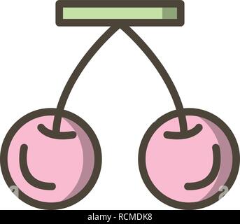 Vector Cherry Icon Stock Vector