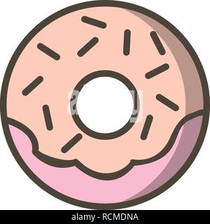 Vector Doughnut Icon Stock Vector