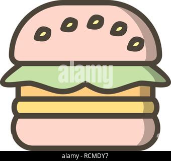 Vector Hamburger Icon Stock Vector