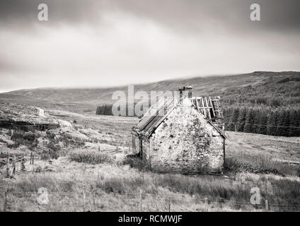 abandoned ruined old scottish cottage in Glencoe highlands scotland uk ...