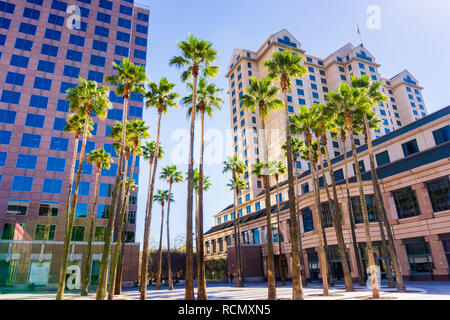 Urban landscape in downtown San Jose, Silicon Valley, California