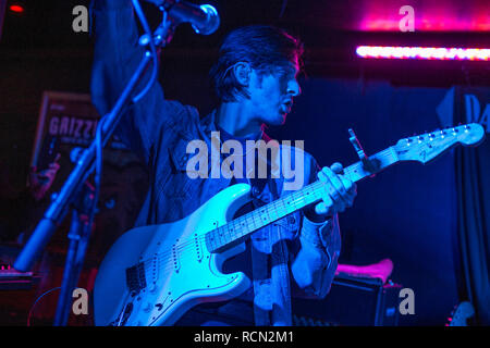 Glasgow, Scotland, UK. 15th January, 2019. LA Band Bad Suns play their first Glasgow gig at The Attic Bar, Credit: Stuart Westwood/Alamy Live News Stock Photo