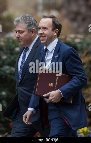 London, UK. 15th January, 2019. Ministers arrive for the weekly cabinet meeting at 10 Downing Street on the day of the ‘meaningful vote’ on Prime Minister’s Theresa May’s Brexit withdrawal deal. Credit: Guy Corbishley/Alamy Live News