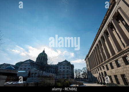 Harrisburg, USA. 15th January, 2019. Pennsylvania State Capitol Building. Chris Baker Evens / Alamy Live News. Stock Photo