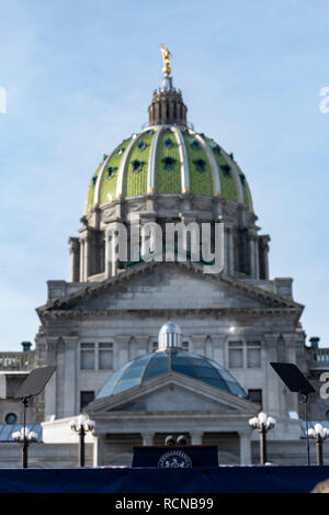 Harrisburg, USA. 15th January, 2019. Pennsylvania State Capitol Building. Chris Baker Evens / Alamy Live News. Stock Photo