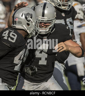 Oakland Raiders running back Jamize Olawale tackled for a safety