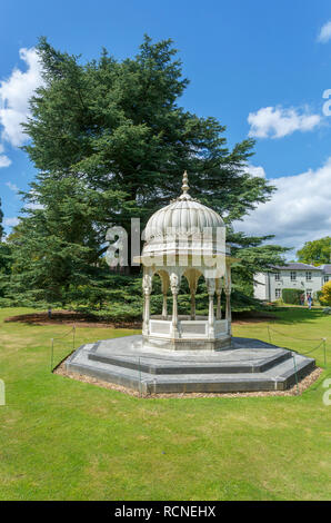 Indian Kiosk commemorating the end of Indian Mutiny in the grounds of Frogmore Estate in front of Frogmore Cottage, Windsor, UK Stock Photo