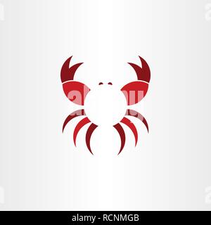 crab logo vector symbol icon illustration design Stock Vector