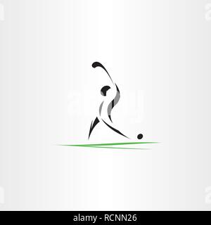 golfer man icon logo symbol design element Stock Vector