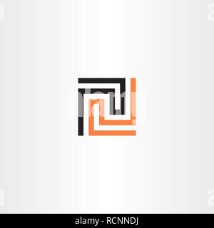 labyrinth puzzle vector game icon logo design Stock Vector