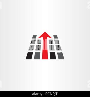 pc data with arrow direction logo icon design Stock Vector