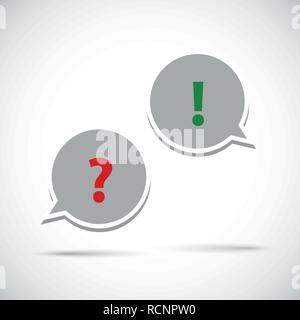 flat icon of a communication question and answer faq vector illustration EPS10 Stock Vector