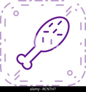 Vector Chicken Icon Stock Vector
