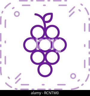 Vector Grapes Icon Stock Vector
