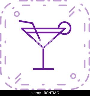 Vector Cocktail Icon Stock Vector