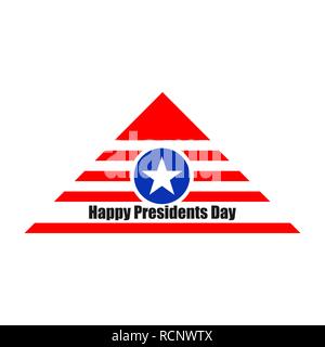Presidents Day logo in flat design. Vector illustration. Abstract Presidents Day logo, isolated on white background Stock Vector
