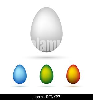 Set of colored Easter eggs. Vector illustration. Easter eggs isolated Stock Vector