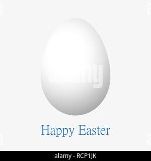 Easter egg isolated. Vector illustration. Simple gray egg Stock Vector
