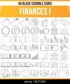 Black pictograms / icons on finances. This icon set is perfect for creative people and designers who need the topic of finance in their graphic design Stock Vector