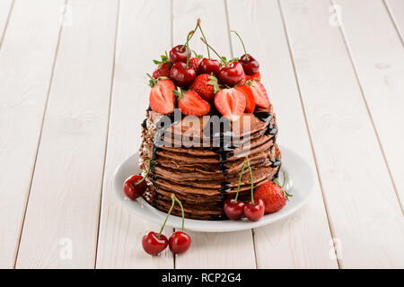 Beautiful pile of pancakes Stock Photo