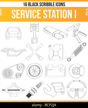 Black pictograms / icons on workshop. This icon set is perfect for creative people and designers who need the theme workshop in their graphic designs. Stock Vector
