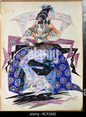 Costume design for the ballet Petrushka by I. Stravinsky. Museum: Regional M. Vrubel Art Museum, Omsk. Author: Boborykin, Pyotr. Stock Photo