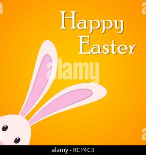 Easter background with rabbit ears. Vector illustration. Happy Easter card with rabbit ears Stock Vector