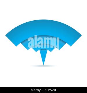 Abstract origami speech bubble. Vector illustration. Paper speech bubble isolated Stock Vector