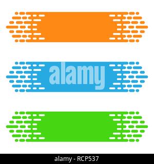 Set of abstract colored banners in flat design. Vector illustration. Modern geometric template Stock Vector
