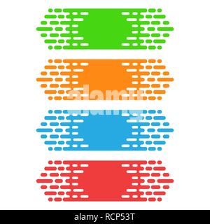 Set of abstract colored banners in flat design. Vector illustration. Modern geometric template Stock Vector
