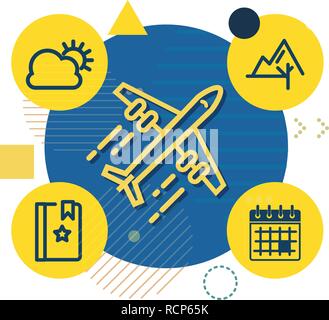 Travel Planning Abstract Illustration as EPS 10 File Stock Vector