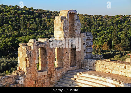 Theater Odeon of Herodes Atticus on the Acropolis in Athens, Greece Stock Photo