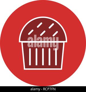 Vector Cupcake Icon Stock Vector